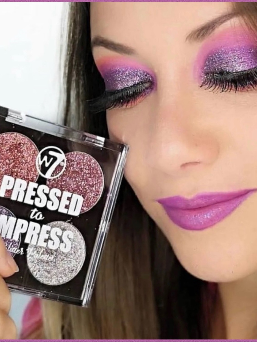 W7 Pressed to Impress Glitter Eyeshadow Palette NWT